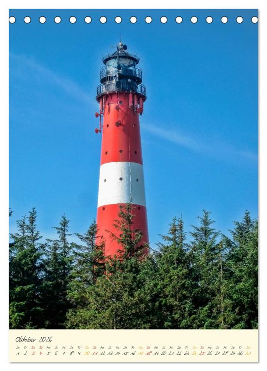 Produktbild: Norddeutsche Leuchtt&uuml;rme - maritime Wegweiser (Tischkalender 2026 DIN A5 hoch), CALVENDO Monatskalender
