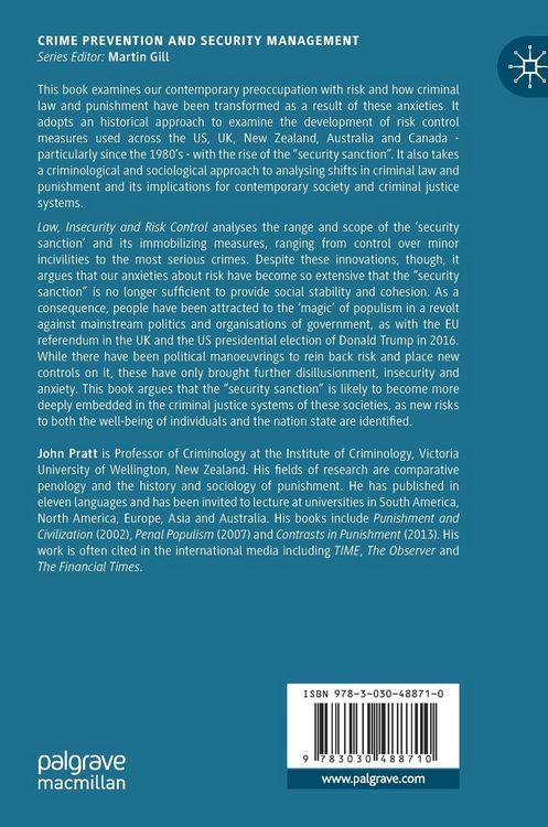 Produktbild: Law, Insecurity and Risk Control