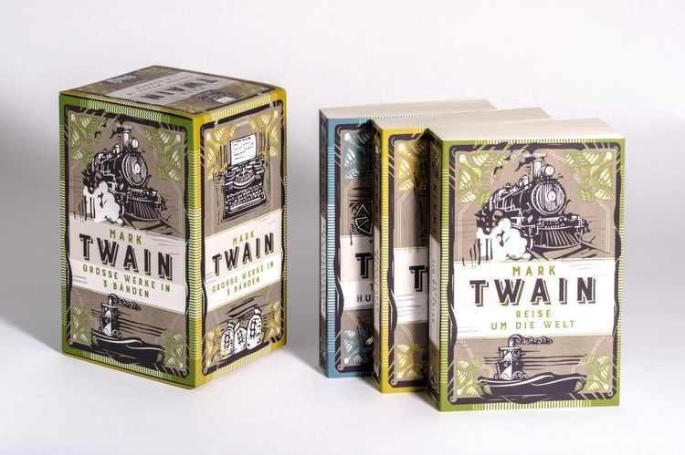 Produktbild: Mark Twain, Grosse Werke in 3 B&auml;nden im Schmuck-Schuber
