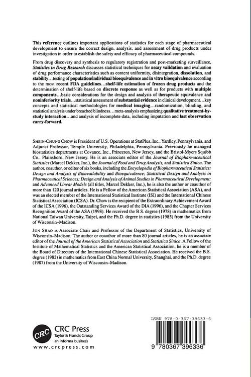 Produktbild: Statistics in Drug Research