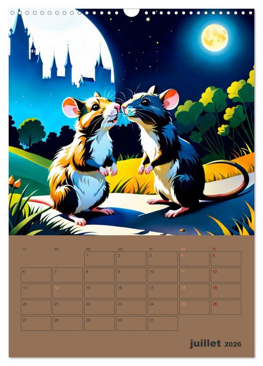 Produktbild: Les fables illustr&eacute;es (Calendrier mural 2026 DIN A3 horizontal), CALVENDO calendrier mensuel