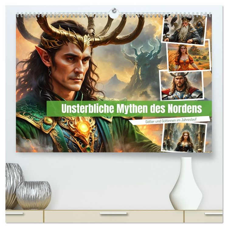 Produktbild: Unsterbliche Mythen des Nordens (hochwertiger Premium Wandkalender 2026 DIN A2 quer), Kunstdruck in Hochglanz