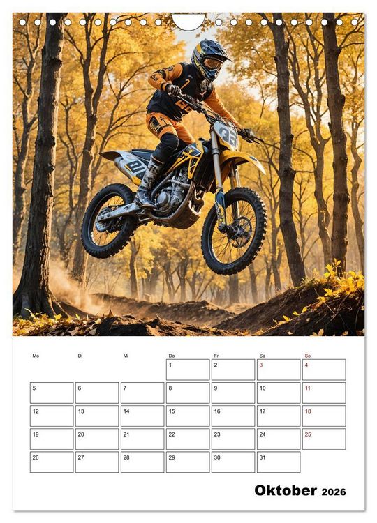 Produktbild: Vollgas und Adrenalin - Motocross-Action pur! (Wandkalender 2026 DIN A4 hoch), CALVENDO Monatskalender