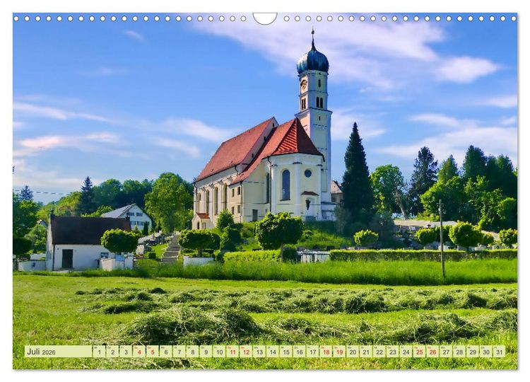 Produktbild: Die Stauden, Kirchen und Kapellen im Naturpark Augsburg westliche W&auml;lder (Wandkalender 2026 DIN A3 quer), CALVENDO Monatskalender