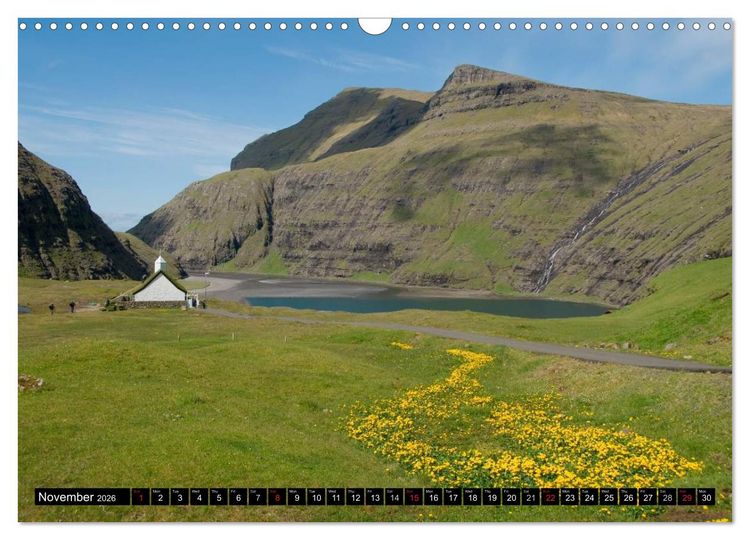 Produktbild: Faroe Islands / UK-Version (Wall Calendar 2026 DIN A3 landscape), CALVENDO 12 Month Wall Calendar