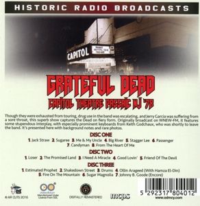 Produktbild: Grateful Dead: Capitol Theatre Passaic NJ 78