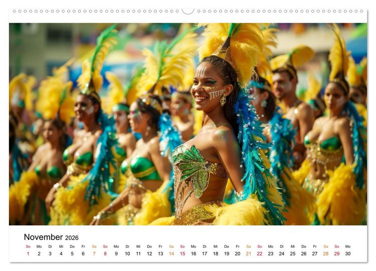 Produktbild: Karneval - sch&ouml;ne Momente weltweit (Wandkalender 2026 DIN A2 quer), CALVENDO Monatskalender