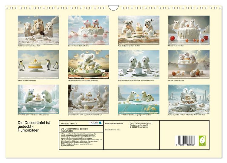Produktbild: Die Desserttafel ist gedeckt - Humorbilder (Wandkalender 2026 DIN A3 quer), CALVENDO Monatskalender