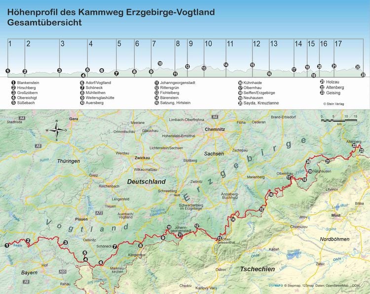 Produktbild: Kammweg Erzgebirge-Vogtland von Blankenstein nach Geising