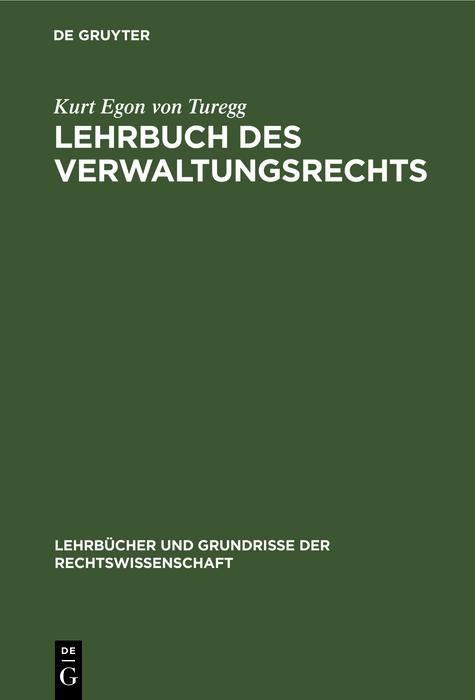 Produktbild: Lehrbuch des Verwaltungsrechts