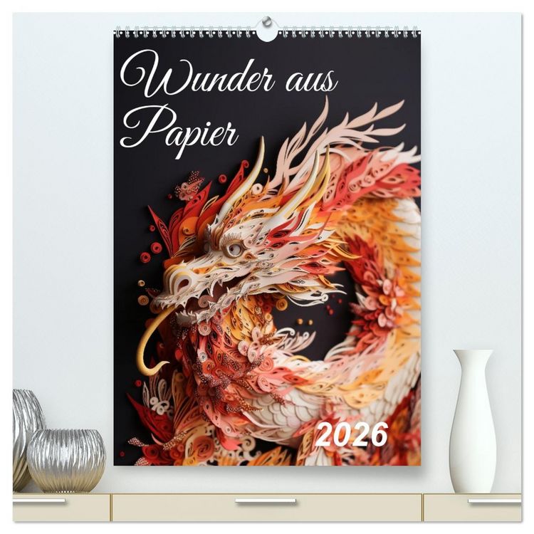 Produktbild: Wunder aus Papier (hochwertiger Premium Wandkalender 2026 DIN A2 hoch), Kunstdruck in Hochglanz