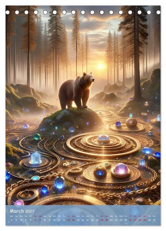 Produktbild: The Art of Power Animals (Desk Calendar 2027 DIN A5 portrait), CALVENDO 12 Month DeskCalendar
