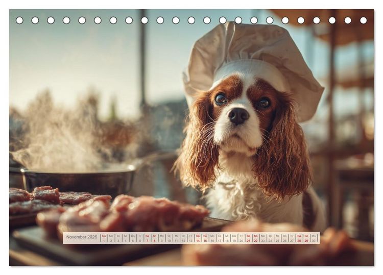 Produktbild: Cavalier King Charles Spaniel. Die lustigsten Cavalier Momente des Jahres. (Tischkalender 2026 DIN A5 quer), CALVENDO Monatskalender