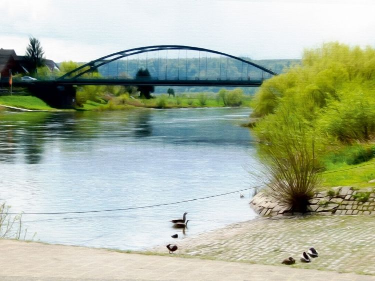 Produktbild: Weserbr&uuml;cke Beverungen - Lauenf&ouml;rde (Puzzle)