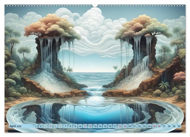 Produktbild: Magie der Natur - Wasserf&auml;lle (Wandkalender 2026 DIN A2 quer), CALVENDO Monatskalender
