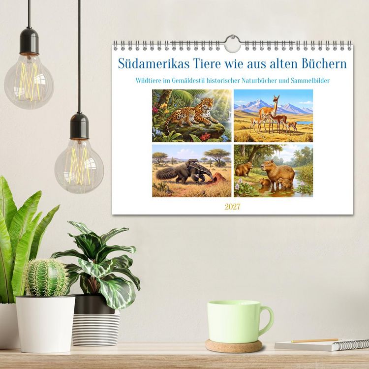 Produktbild: S&uuml;damerikas Tiere wie aus alten B&uuml;chern (Wandkalender 2027 DIN A4 quer), CALVENDO Monatskalender