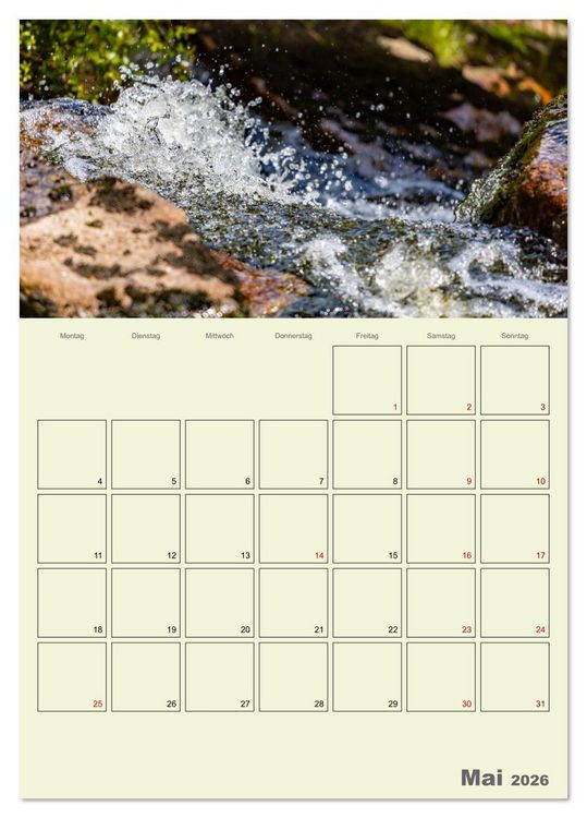 Produktbild: Harzwanderung zu den Ilsef&auml;llen - Terminplaner (Tischkalender 2026 DIN A5 hoch), CALVENDO Monatskalender