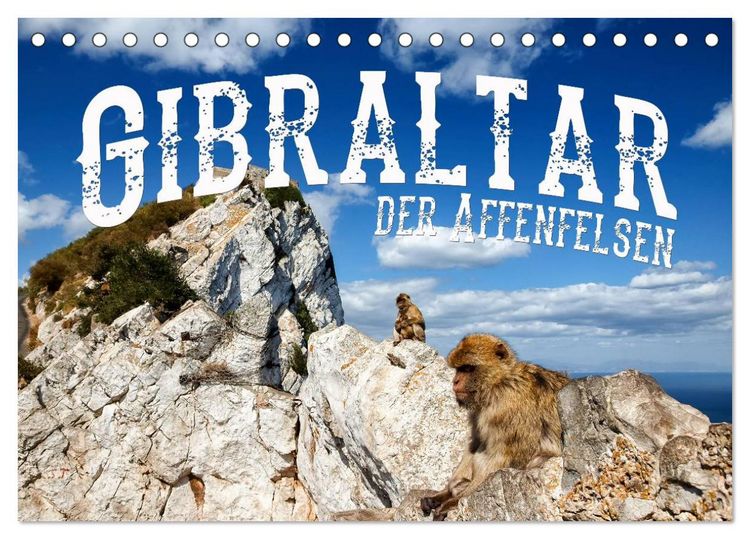 Produktbild: Gibraltar - der Affenfelsen (Tischkalender 2026 DIN A5 quer), CALVENDO Monatskalender
