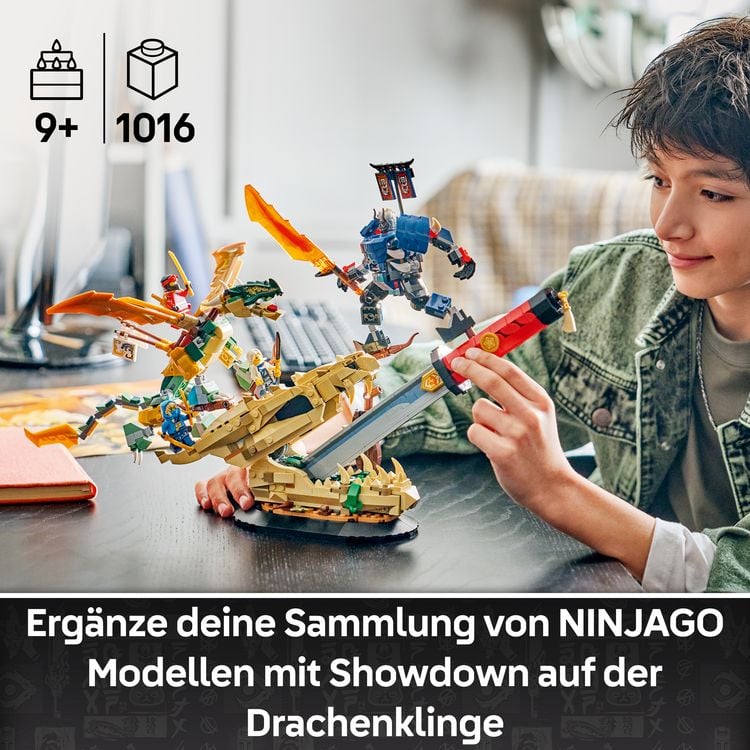 Produktbild: LEGO NINJAGO 71871 Showdown auf der Drachenklinge, Bauset mit Actionfigur f&uuml;r Kinder ab 9 Jahren