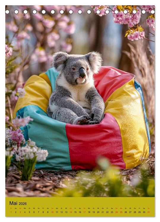 Produktbild: Workaholic - Mach mal Pause und chill wie ein Koala (Tischkalender 2026 DIN A5 hoch), CALVENDO Monatskalender