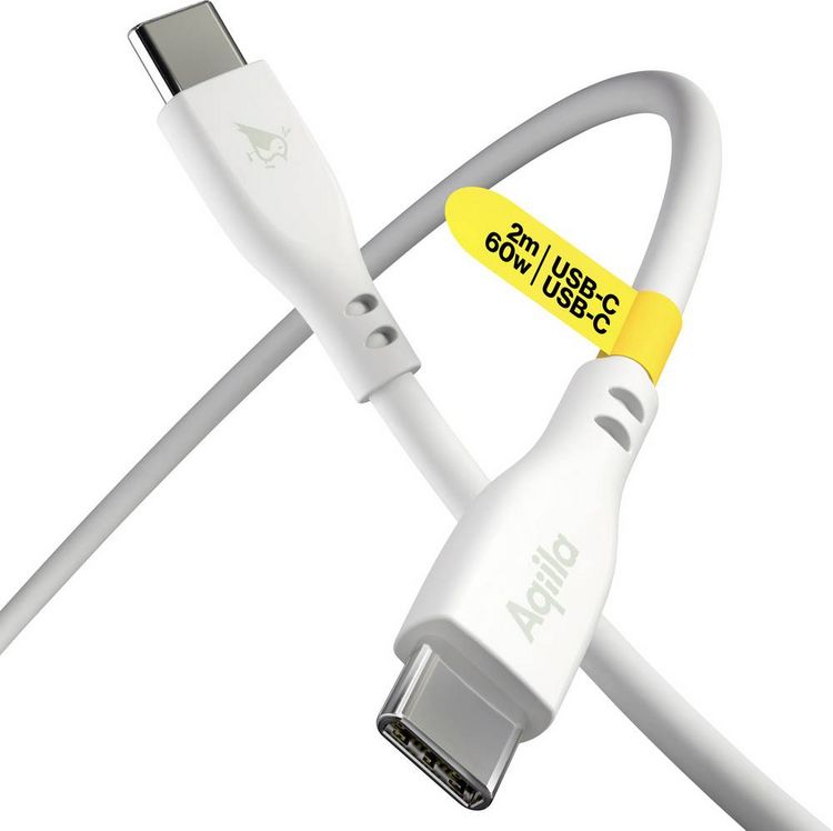 Produktbild: Aqiila Cablebird CS12 USB-C&reg; Kabel USB 2.0 USB-C&reg; Stecker 2.00m Wei&szlig; AQCBPBIC2SI829