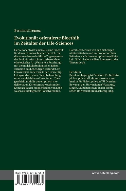 Produktbild: Evolution&auml;r orientierte Bioethik im Zeitalter der Life-Sciences