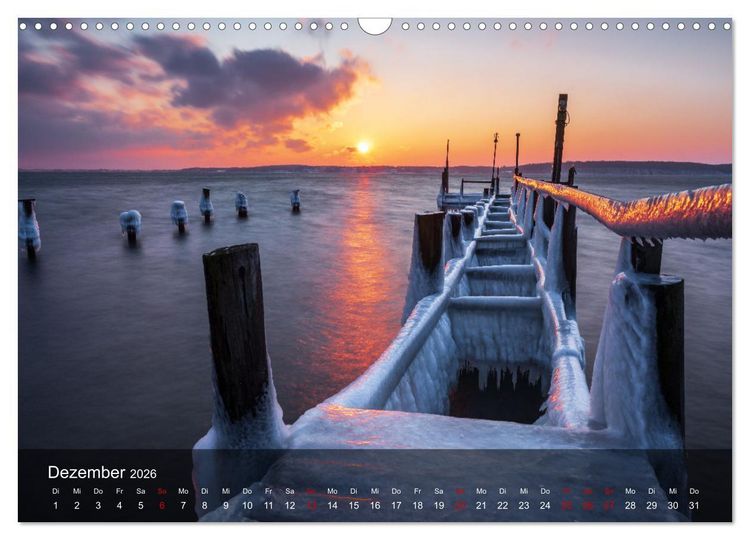 Produktbild: 2026 - wundervolle Lichtstimmungen an Nord- und Ostsee (Wandkalender 2026 DIN A3 quer), CALVENDO Monatskalender