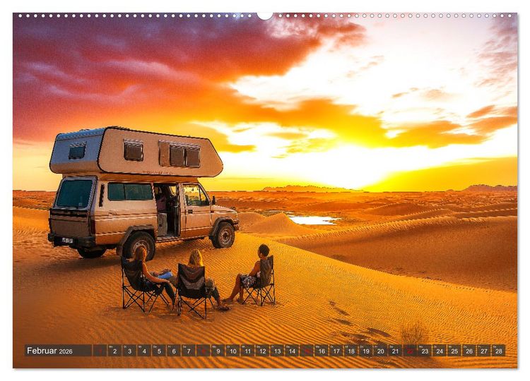 Produktbild: Abenteuer Wildcamping - Mit dem Camper um die Welt (hochwertiger Premium Wandkalender 2026 DIN A2 quer), Kunstdruck in Hochglanz