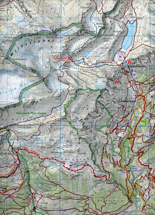 Produktbild: K&uuml;mmerly+Frey Wanderkarte 41 Gr&auml;chen, Leukerbad 1:40.000