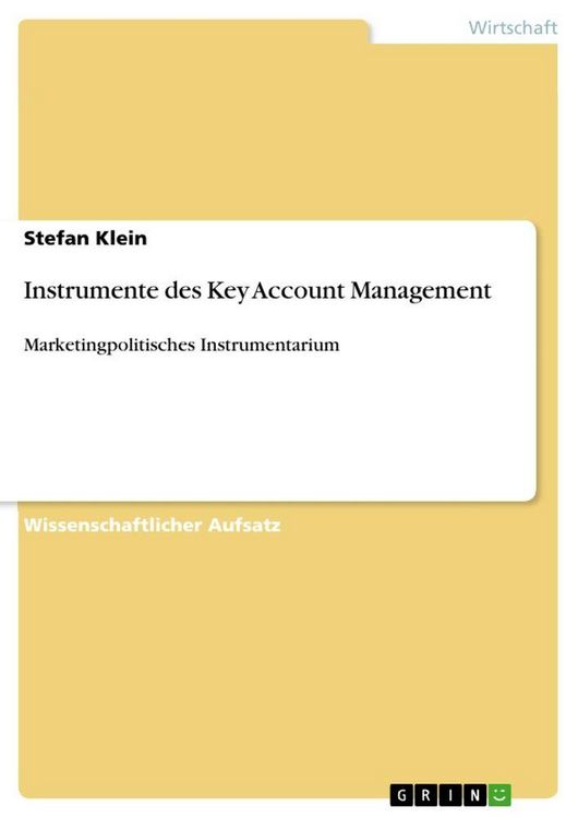 Produktbild: Instrumente des Key Account Management