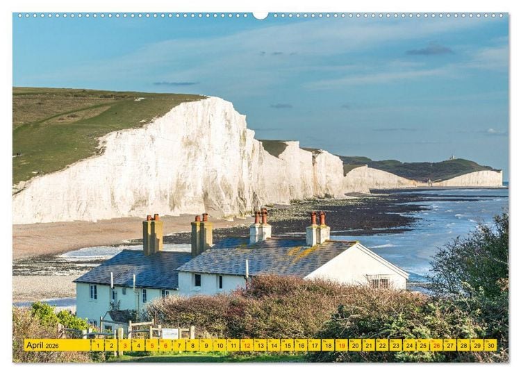 Produktbild: Seven Sisters - Gro&szlig;britanniens h&ouml;chste Kreidefelsen (Wandkalender 2026 DIN A2 quer), CALVENDO Monatskalender