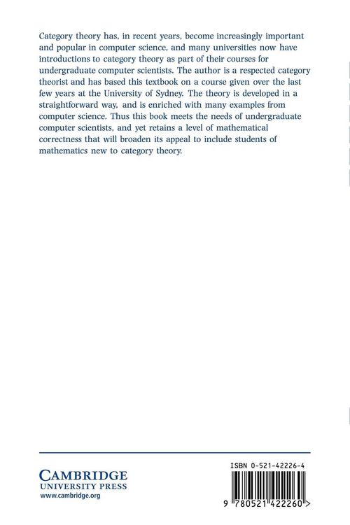 Produktbild: Categories and Computer Science