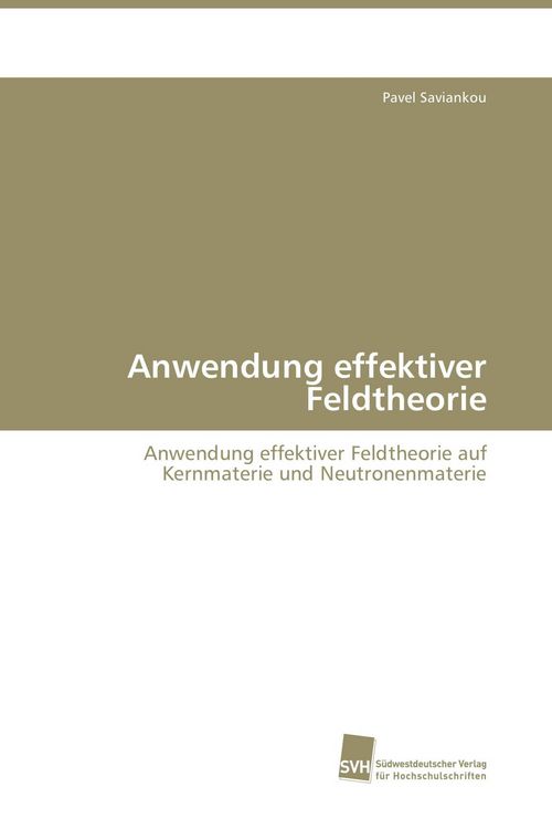 Produktbild: Anwendung effektiver Feldtheorie
