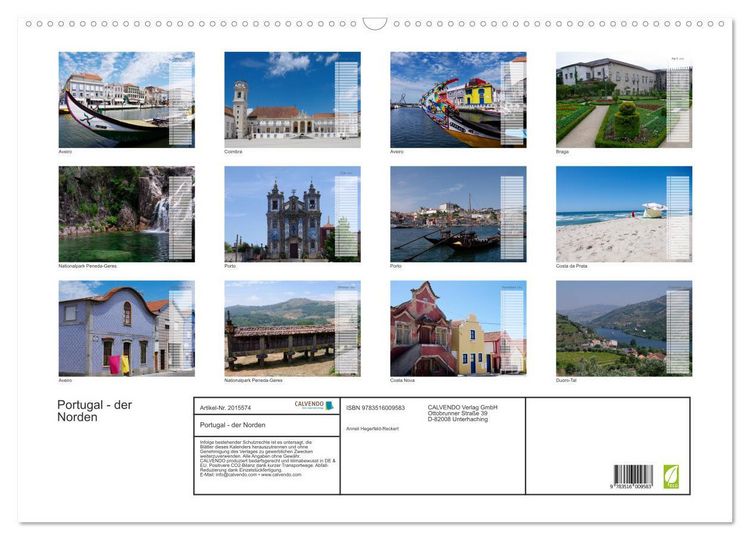 Produktbild: Portugal - der Norden (Wandkalender 2026 DIN A2 quer), CALVENDO Monatskalender
