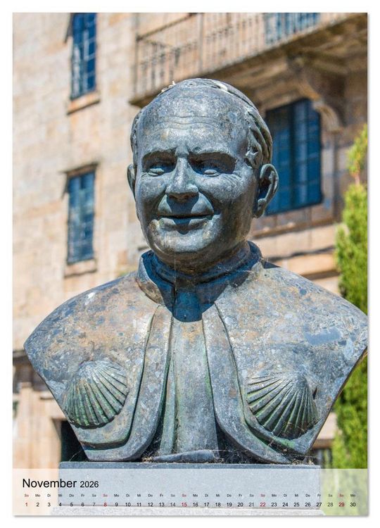 Produktbild: Santiago de Compostela &ndash; Glanz vergangener Jahrhunderte (Wandkalender 2026 DIN A2 hoch), CALVENDO Monatskalender