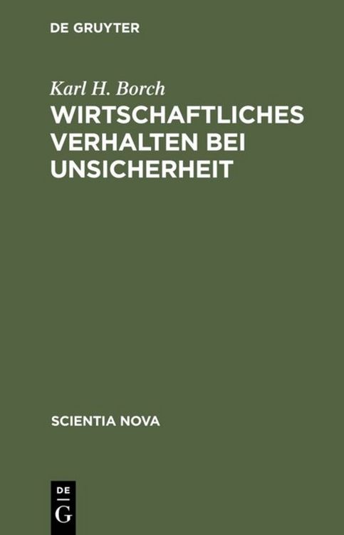 Produktbild: Wirtschaftliches Verhalten bei Unsicherheit