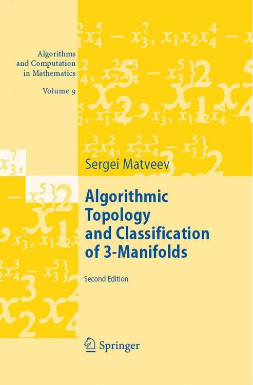 Produktbild: Algorithmic Topology and Classification of 3-Manifolds
