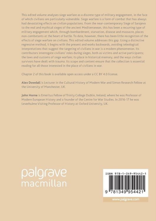 Produktbild: Civilians Under Siege from Sarajevo to Troy