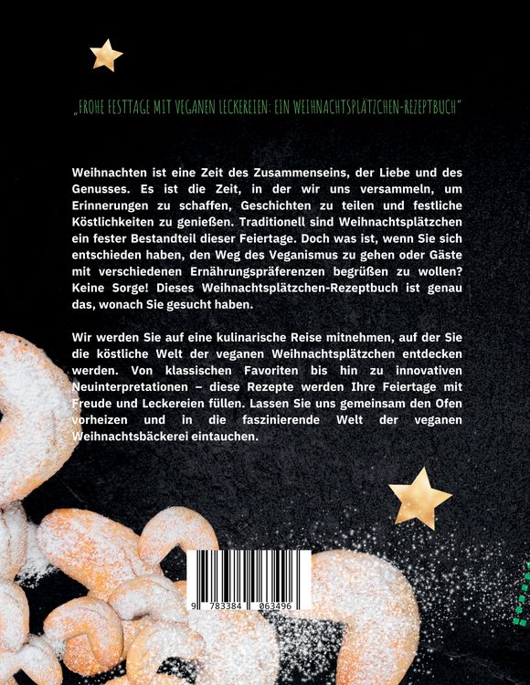 Produktbild: Weihnachtspl&auml;tzchen Rezepte- Vegan