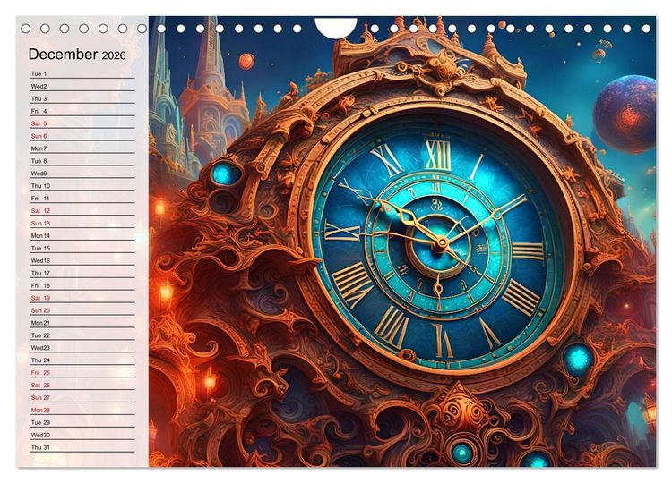 Produktbild: The abstract world of timepiece (Wall Calendar 2026 DIN A4 landscape), CALVENDO 12 Month Wall Calendar