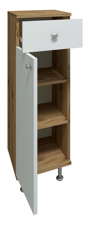 Produktbild: Badm&ouml;bel Midischrank Badschrank Schublade Nilosi