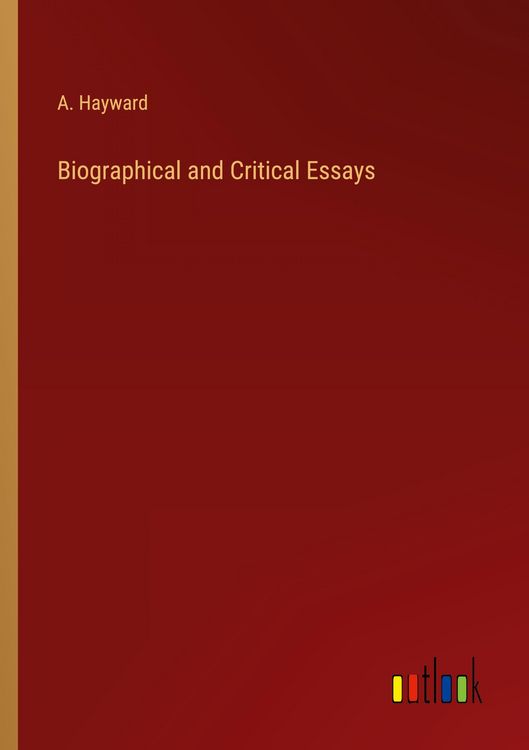 Produktbild: Biographical and Critical Essays