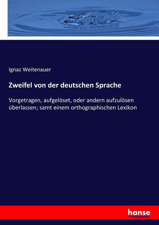 Produktbild: Zweifel von der deutschen Sprache