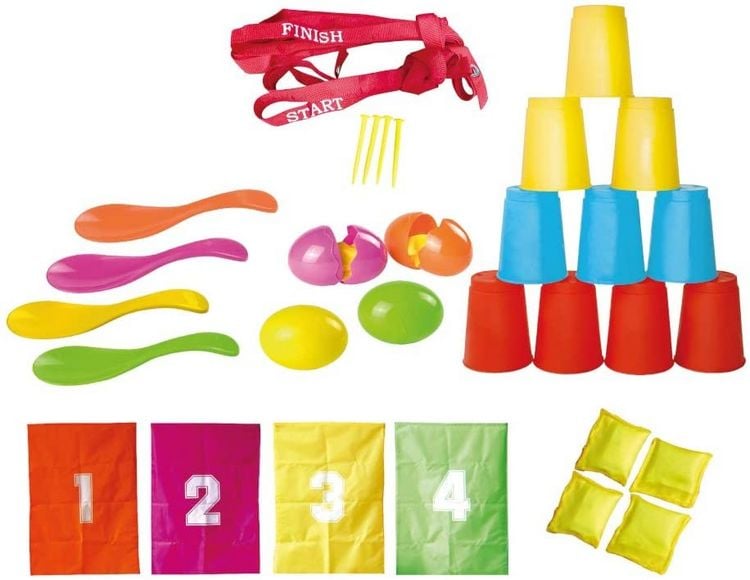 Knorrtoys 56000 - Party Set FUN, 32teilig, Sackhüpfen, Eierlaufen