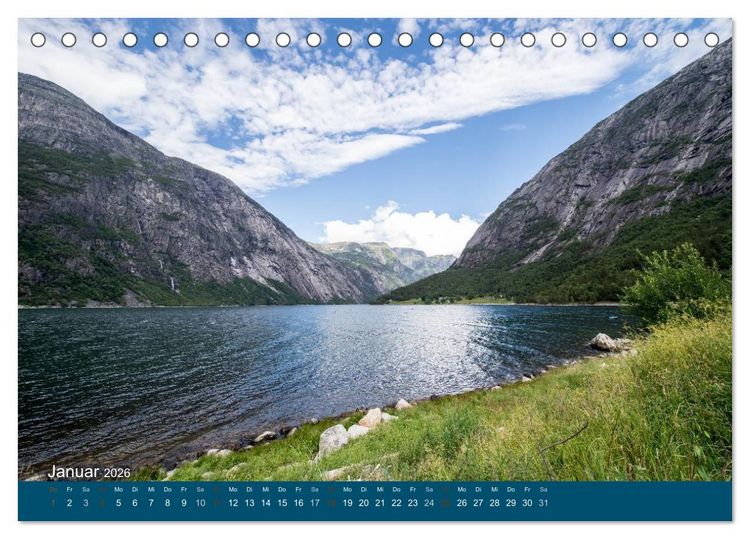 Produktbild: Norwegen atemberaubende Landschaft (Tischkalender 2026 DIN A5 quer), CALVENDO Monatskalender