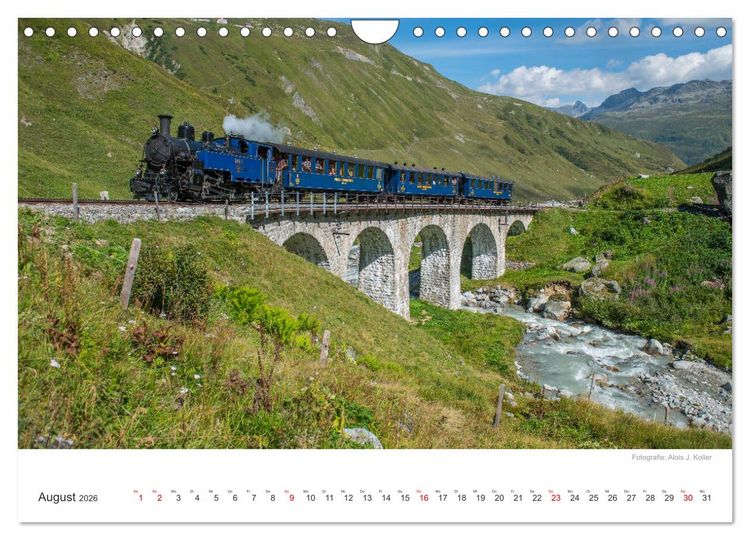 Produktbild: Dampfbahn Furka 2026 (Wandkalender 2026 DIN A4 quer), CALVENDO Monatskalender