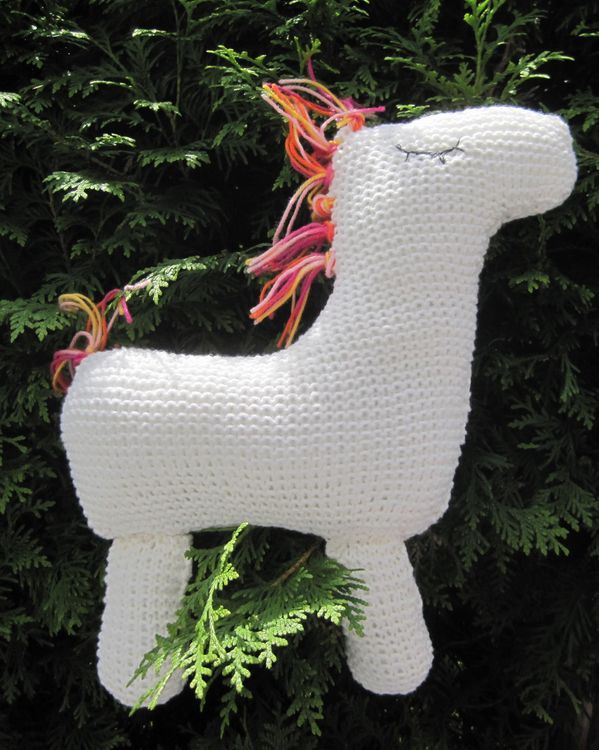 Produktbild: Strickanleitung Pferd- Kissen oder Spielzeug- 32x28 cm