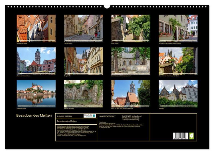 Produktbild: Bezauberndes Mei&szlig;en (Wandkalender 2026 DIN A2 quer), CALVENDO Monatskalender