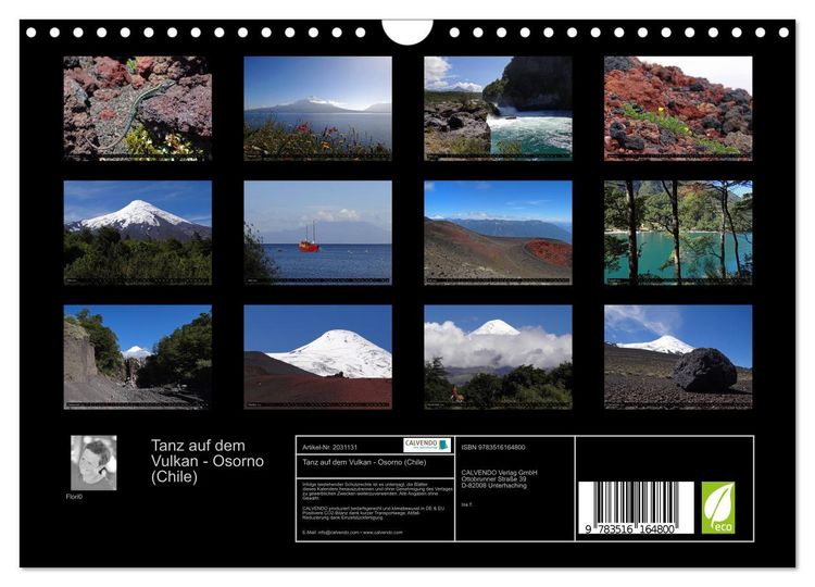 Produktbild: Tanz auf dem Vulkan - Osorno (Chile) (Wandkalender 2026 DIN A4 quer), CALVENDO Monatskalender