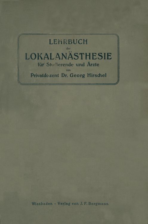 Produktbild: Lehrbuch der Lokalan&auml;sthesie f&uuml;r Studierende und &Auml;rzte